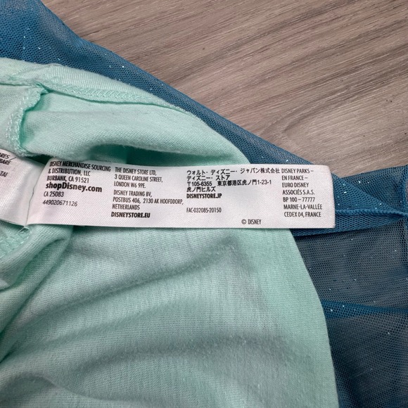 Disney Elsa Frozen Princess Long Sleeve Dress Girls Size 7/8 Blue Sparkle Tulle - Picture 13 of 15